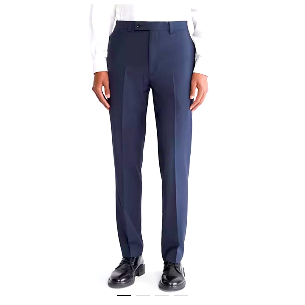 Nwt Calvin Klein Slim Fit Navy Suit Pants 33w X 32l